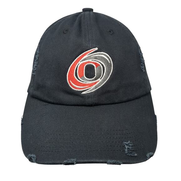 District Slideback Baseball Cap Black One Size Adjustable Embroidered Distressed - Picture 1 of 10